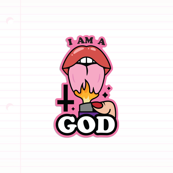 I Am A God sticker